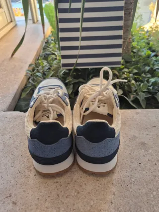 Botines Scalpers Azul/Blanco Talla 38