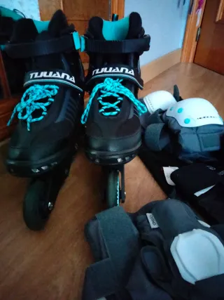 Patines en línea y protecciones
