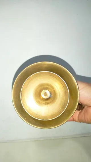 Antiguo gran candil quinqué bronce basculante