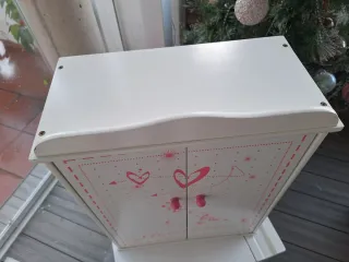 Armario Ropero Infantil Blanco y Rosa