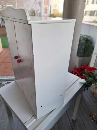 Armario Ropero Infantil Blanco y Rosa