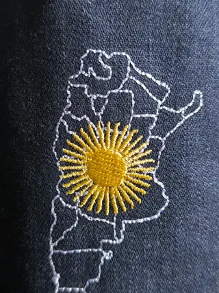 Yerbera mapa de Argentina con Sol