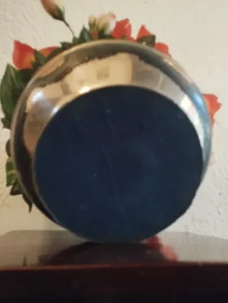 Centro de mesa flores rosas y plateado