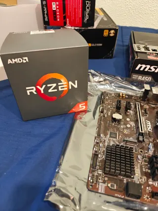 Placa Base MSI B450M PRO-VDH MAX + RYZEN 5 1600 AF