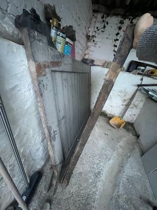 dos puertas de cierre de finca madera maciza