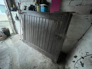 dos puertas de cierre de finca madera maciza