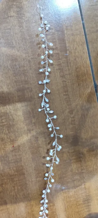 Tiara Novia Plata y Perlas