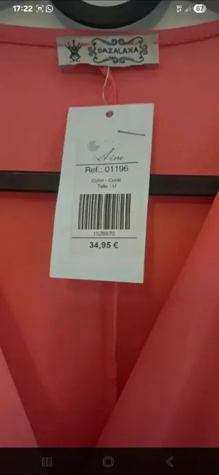 Vestido Cóctel Coral