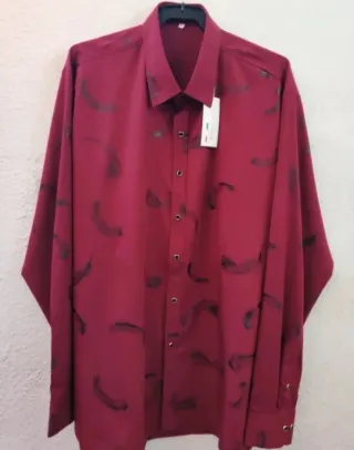 Camisa Mujer Estampada Burdeos
