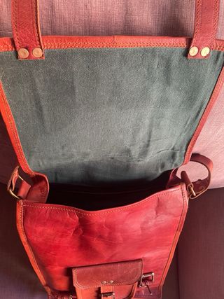 Bolso de piel estilo vintage bandolera