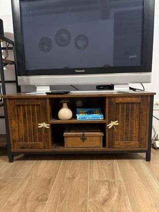 set salón madera y metal modelo industrial