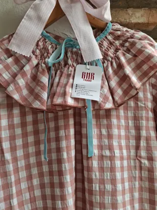 Blusa vichy lazo terciopelo