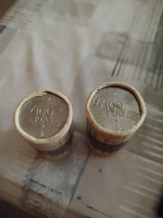 2 Paquetes 25 Monedas 100 Pesetas 1980