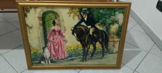 Quadro con cornice dorata