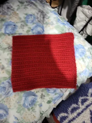 Bufanda Zara Roja Tejida