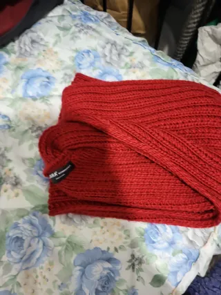 Bufanda Zara Roja Tejida