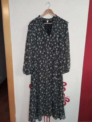 Vestido largo estampado floral