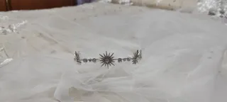 Tiara de novia con estrellas y cristales