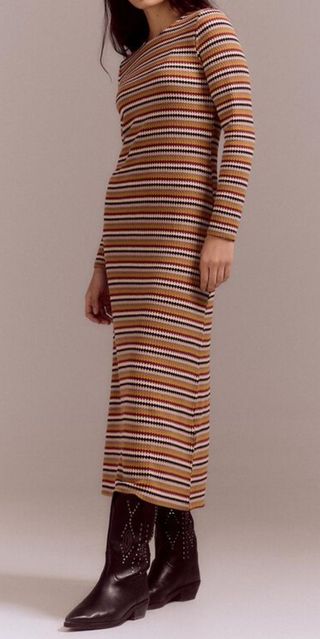 Vestido rayas multicolor estructura