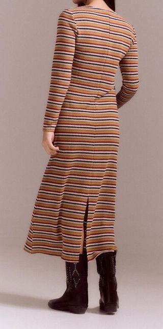 Vestido rayas multicolor estructura