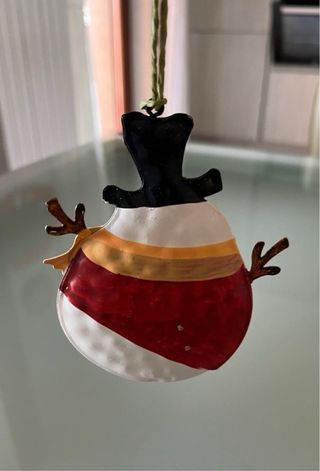 Addobbo Pupazzo Neve in Latta