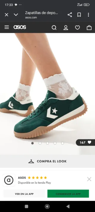 Converse Run Star Trainer Verde Talla 37