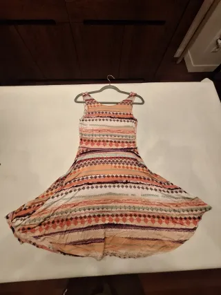 Vestido largo estampado sin mangas