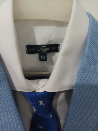 Traje comunión niño azul talla 10