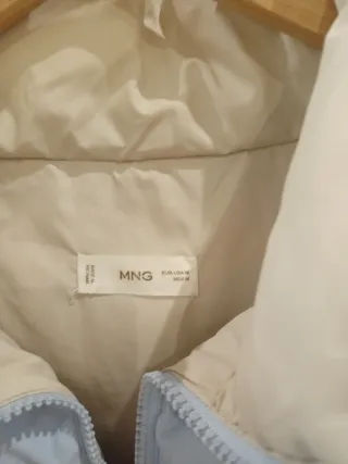 Chaleco Mango reversible azul y beige Talla M