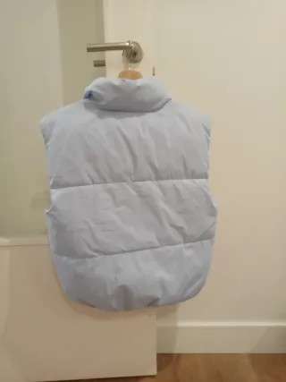 Chaleco Mango reversible azul y beige Talla M