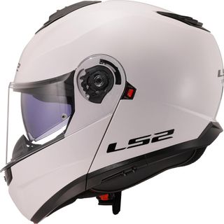 LS2, Casco Moto Modular Strobe II Gloss White, XL