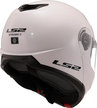 LS2, Casco Moto Modular Strobe II Gloss White, XL