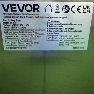 Freidora Doble VEVOR 12L 5000W Industrial