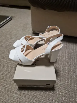 Sandalias Novia Blancas Talla 39