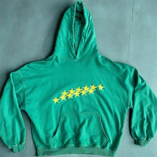 cold culture hoodie capucha verde con estrellas
