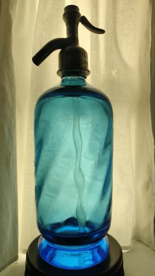 Sifón Azul Francés Vintage