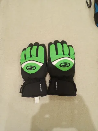 Guantes de esquí ZIENER verdes y negros