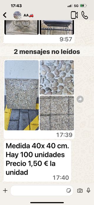 100 Baldosas Exterior 40x40 recoger en Gorliz no e