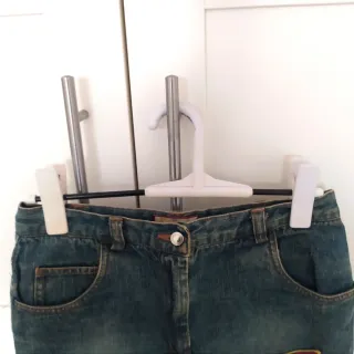 Falda TOP GUN vaquera vintage 80s parches