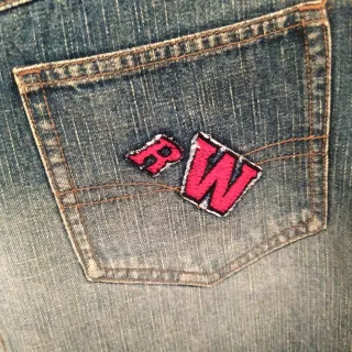 Falda TOP GUN vaquera vintage 80s parches