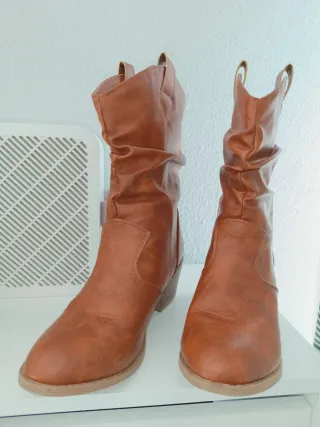 Botas cowboy camel mujer talla 39