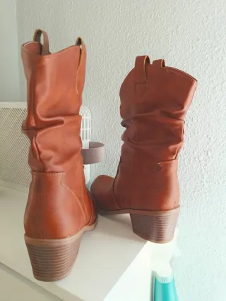 Botas cowboy camel mujer talla 39