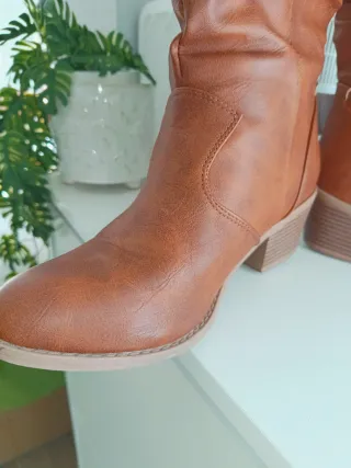 Botas cowboy camel mujer talla 39