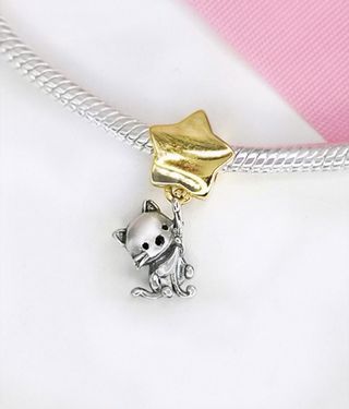CHARM GATO ESTRELL PARA PULSERA PANDORA CON CAJA