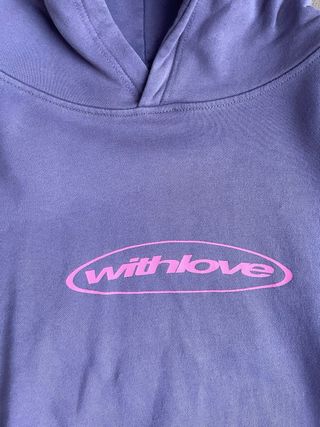 hoodie sudadera with love lila scuffers XL
