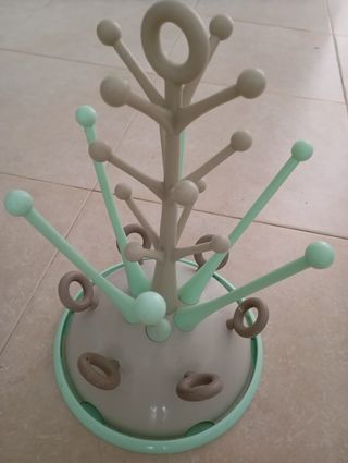 Escurrebiberones Beaba Verde y Gris