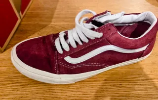 Zapatillas Vans Rojas y Blancas