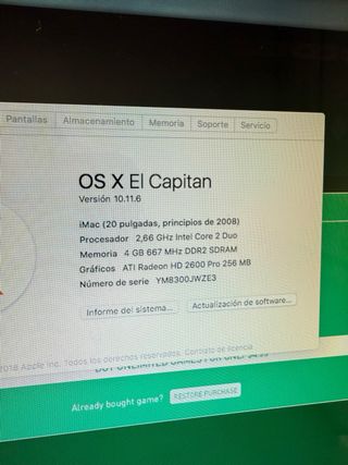 Ordenador Apple OS X El Capitan