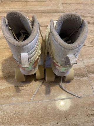 Patines Oxelo 4 Ruedas Blancos, talla 37.