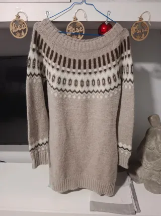 Vestido de lana con estampado mujer